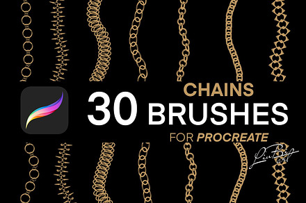 30 Procreate Chains Brushes Set