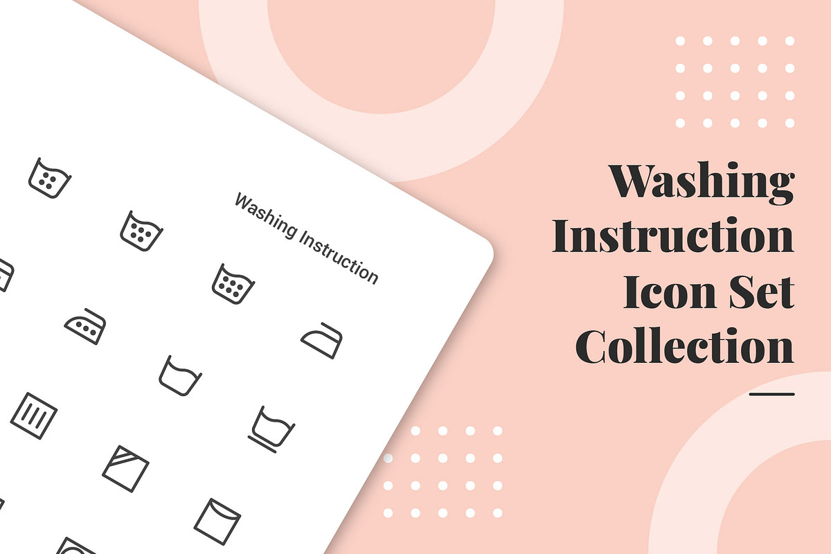 Washing Instruction Icon Set Collect, an Outline Icon by DailyYouth (Photo 1 of 3)