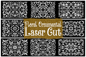 Decorative Floral Pattern Laser Cut, an Illustration by balal