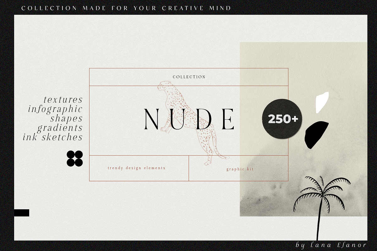 NUDE neutral textures & infographic, an Object Graphic by Lana Elanor (Photo 1 of 13)