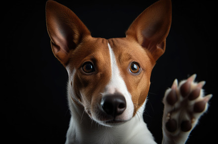 Portrait of a dog breed Basenji on a, a Photo by Iftikhar Alam