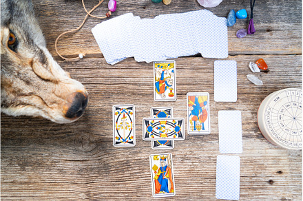 Fortune telling on tarot cards, an Abstract Photo by Neirfy