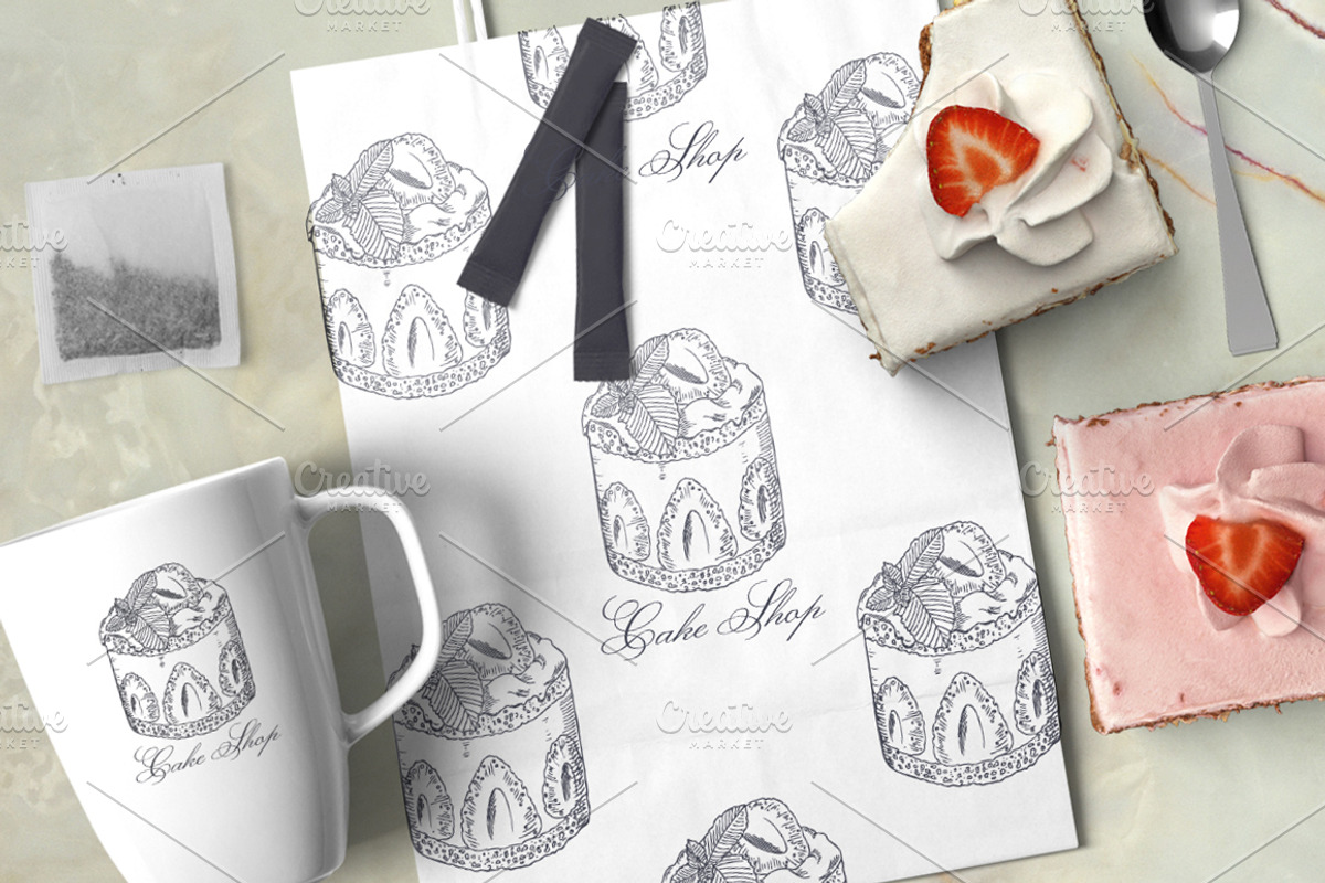 Strawberry cake, a Decorative Illustration by Zhemchuzhina (Photo 1 of 5)