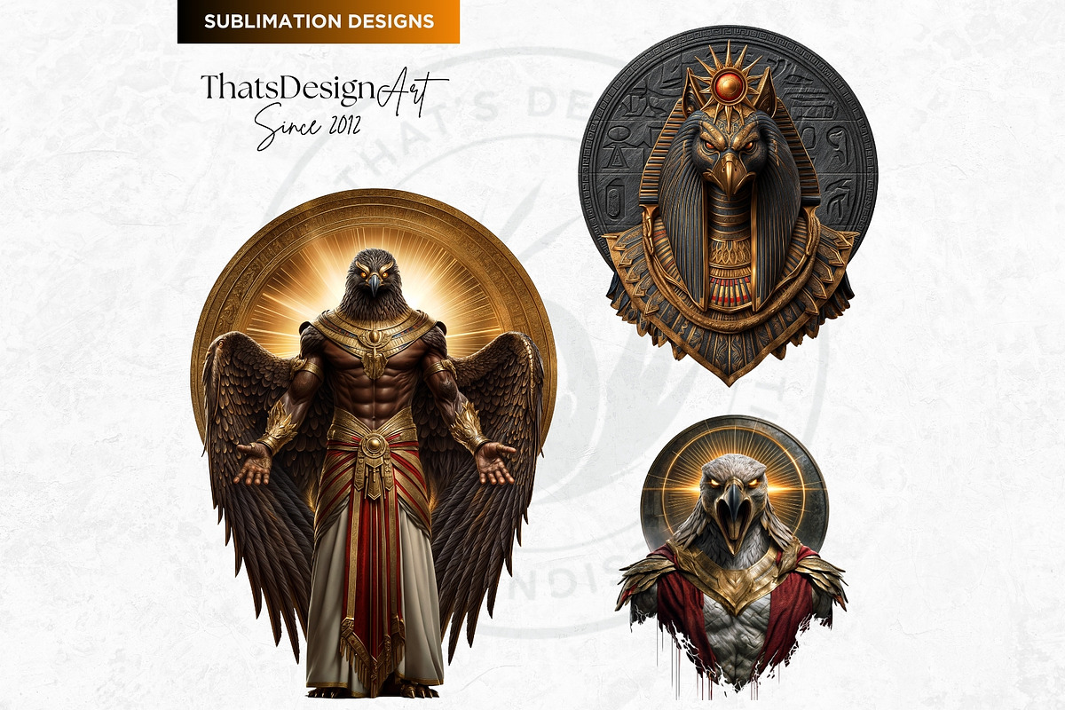 Ra Egyptian God clipart Set, a Person Illustration by ThatsDesignArt (Photo 8 of 10)