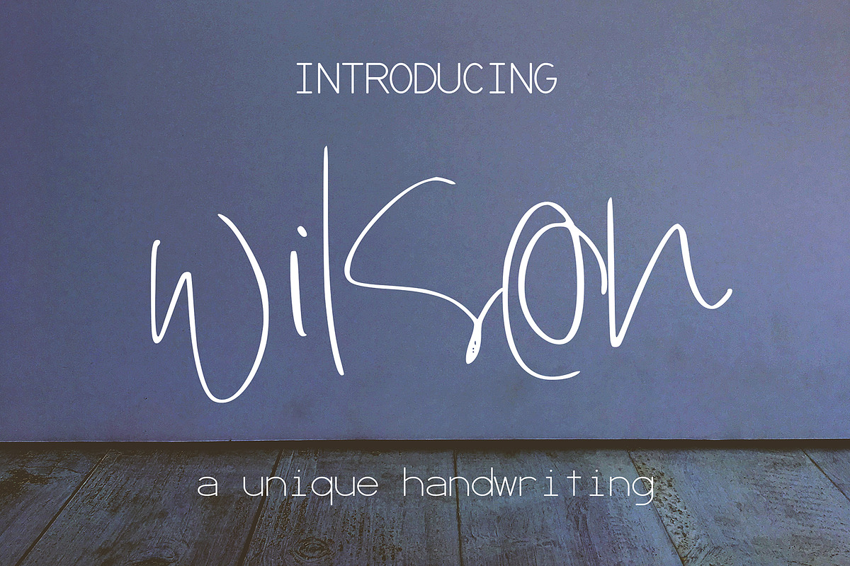 Wilson Font, a Script Font by SophieSaxo (Photo 1 of 9)