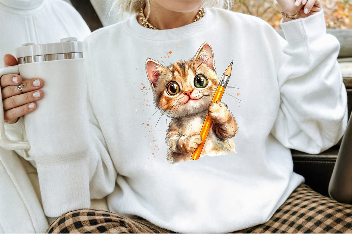 Cat Back to School Clipart, an Illustration by Sublimation Artist (Photo 4 of 6)