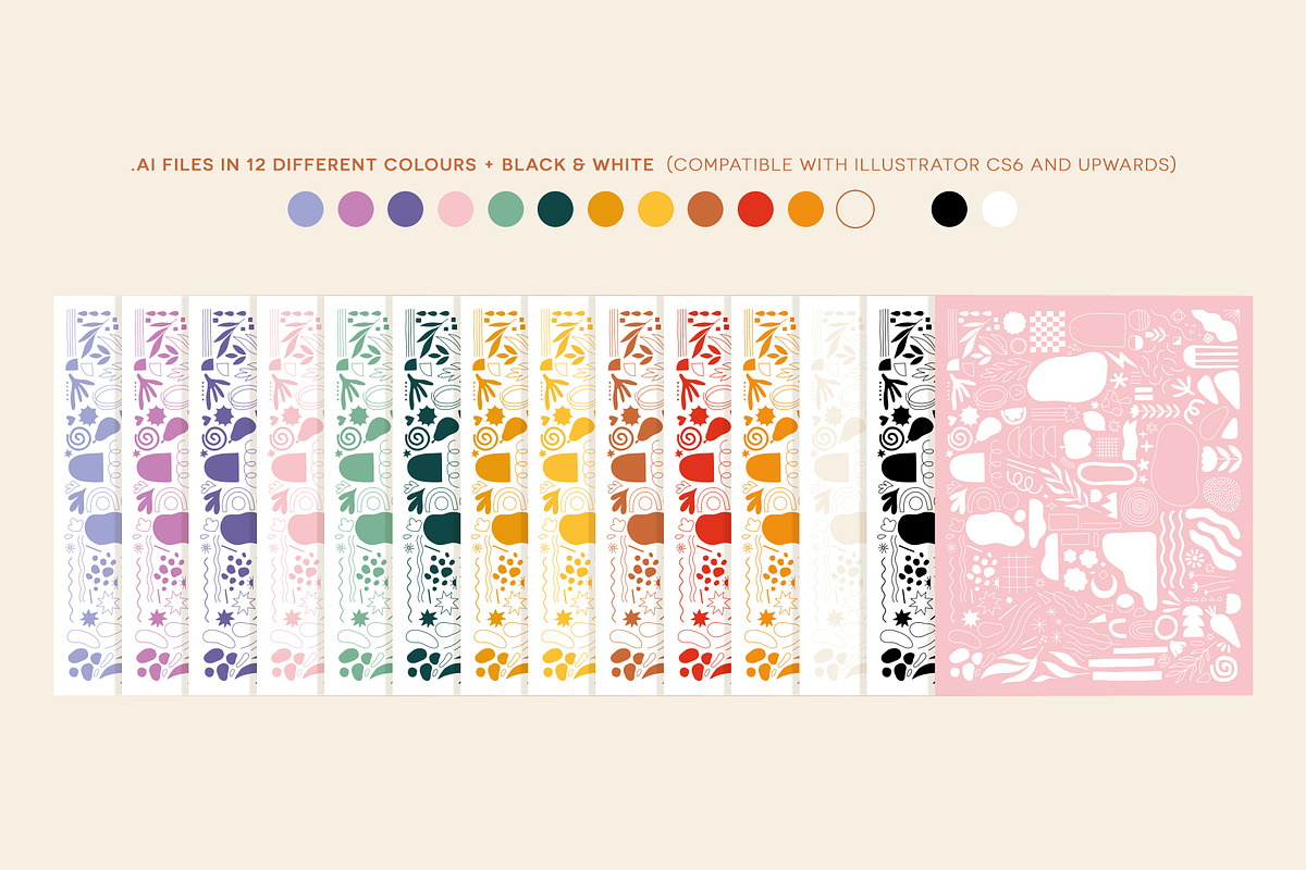 Graphical Seamless Patterns - Vector, a Pattern Graphic by Carole Chevalier (Photo 9 of 9)