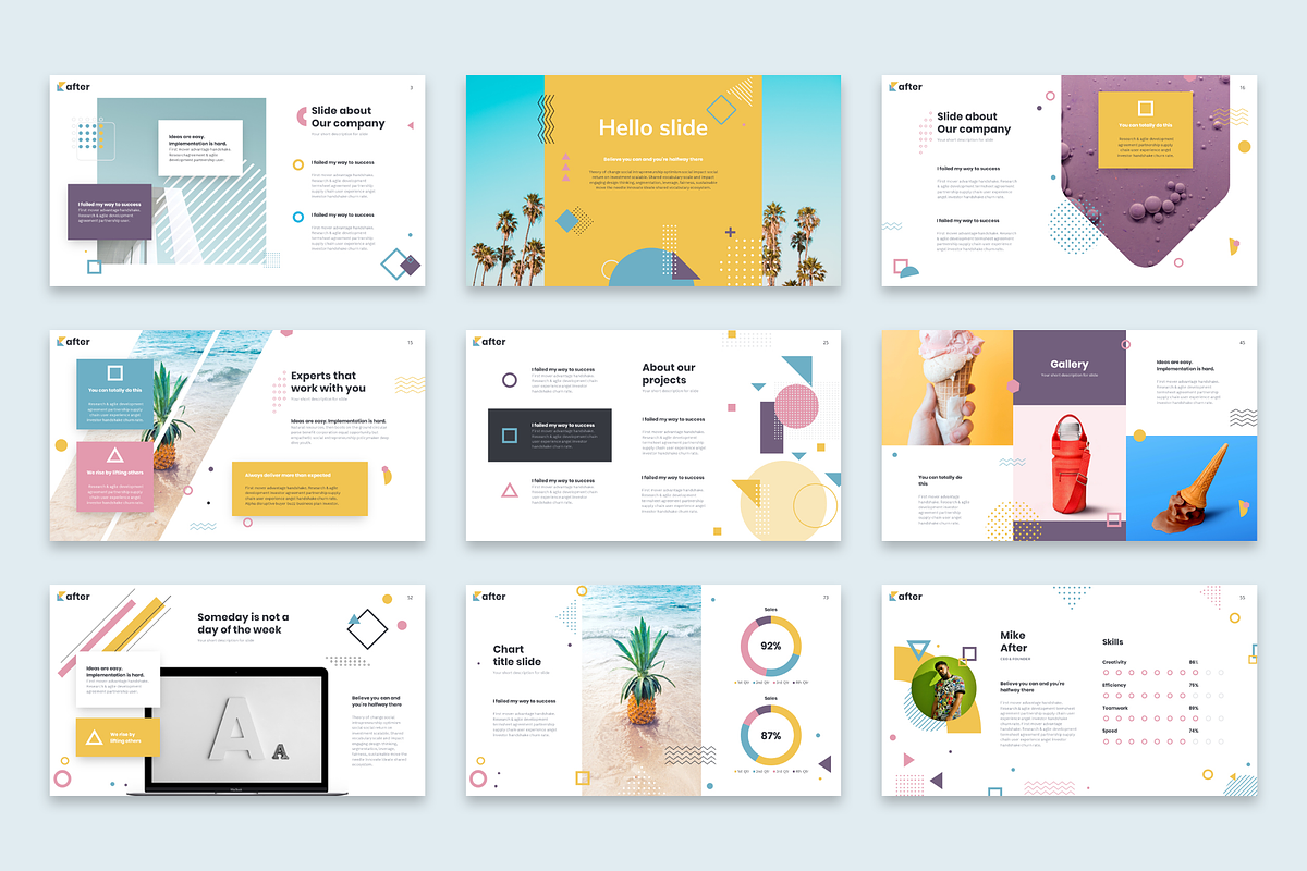After Geometric Powerpoint Template, a Presentation Template by Reshapely (Photo 5 of 11)