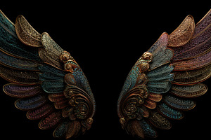 Artful wings on display, a Photo by Beautiful things
