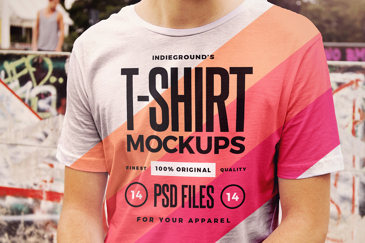 Urban T-Shirt Mockups, a Shirt Mockup by Indieground Design Inc. (Photo 1 of 6)