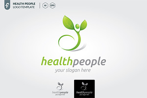 Health people logo template