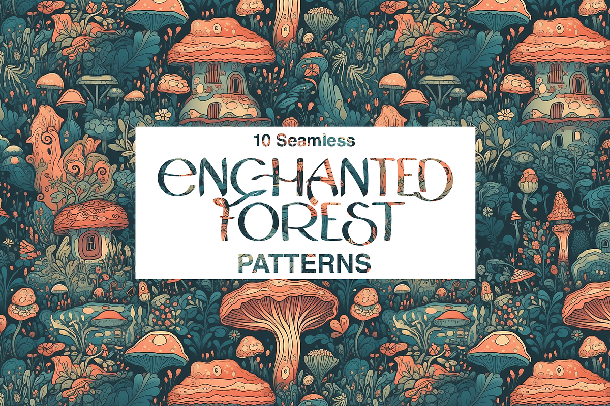 10 Enchanted Forest Patterns, a Pattern Graphic by Motifs (Photo 5 of 11)