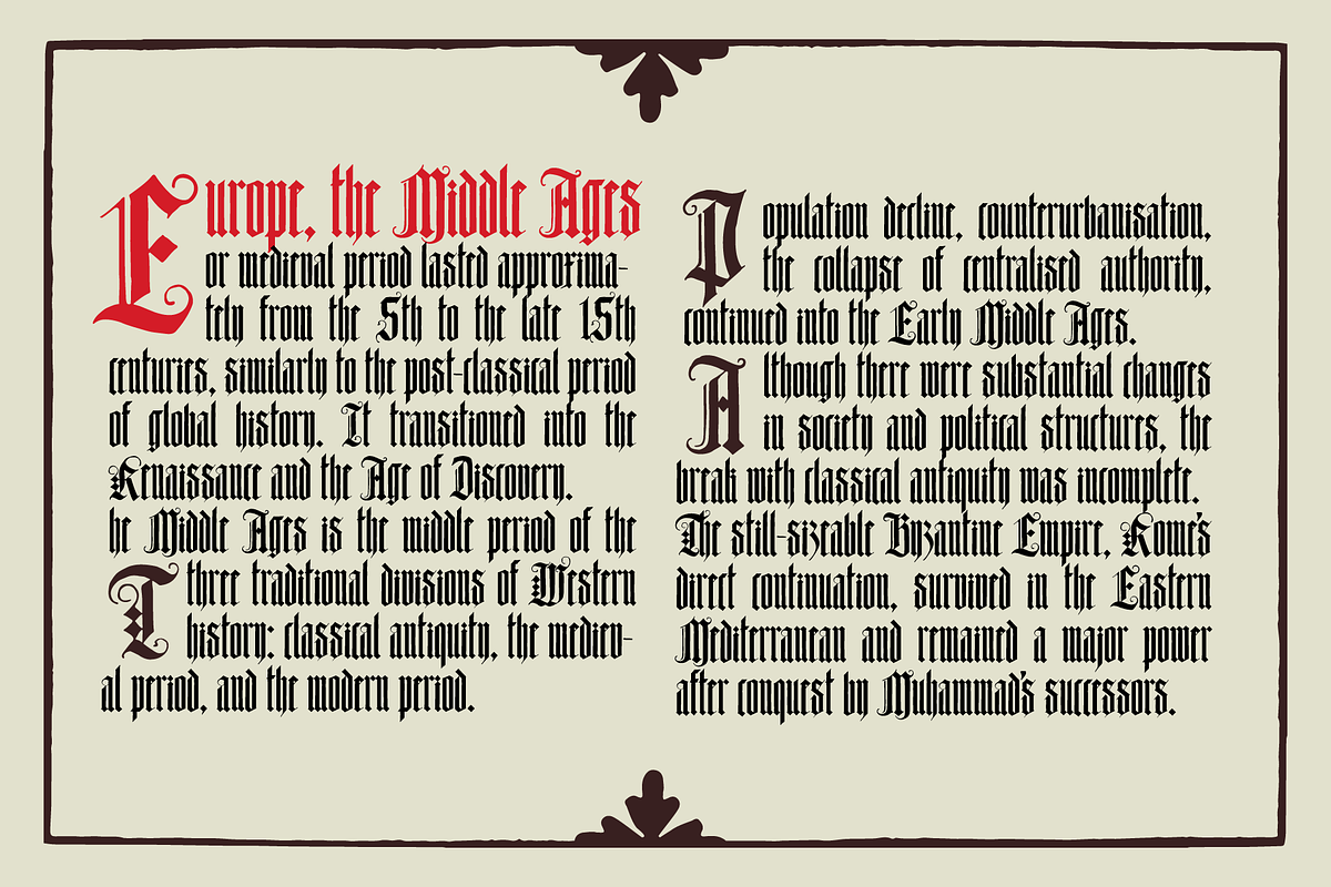 Durers Woodcut blackletter gothic, a Blackletter Font by kaer_shop (Photo 4 of 12)