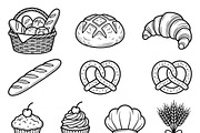 Bundles Set Bakery Packaging Icons, an Outline Icon by adenpinkstore (Thumbnail 4 of 12)