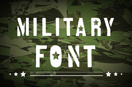 Military font., a Symbol Font by redstudio