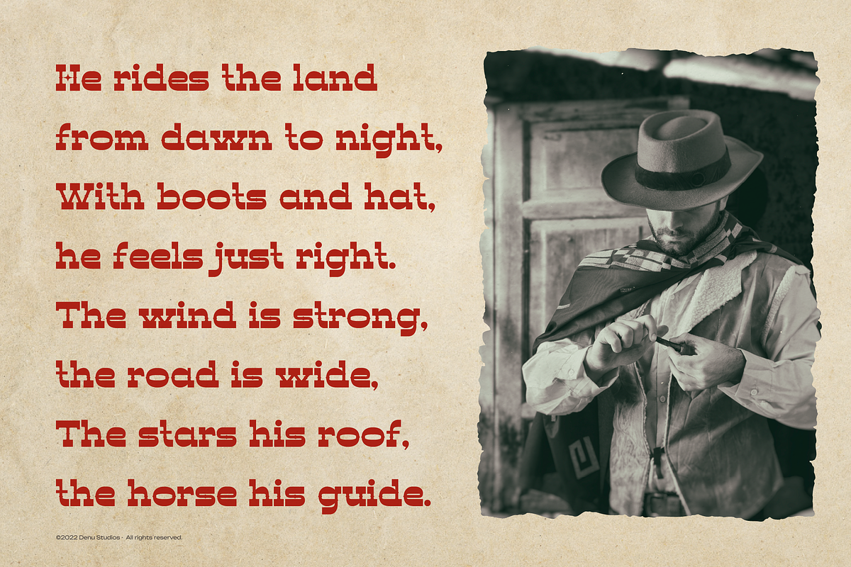 Horse Speed | Western Slab Serif, a Slab Serif Font by Denustudios (Photo 3 of 12)