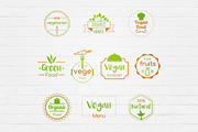 Vegan Food Badges Logos, a Branding & Logo Template by Krukowski Graphics (Thumbnail 3 of 5)