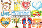 Love Summer Sublimation Bundle, an Illustration by DreamCafeArt (Thumbnail 1 of 5)