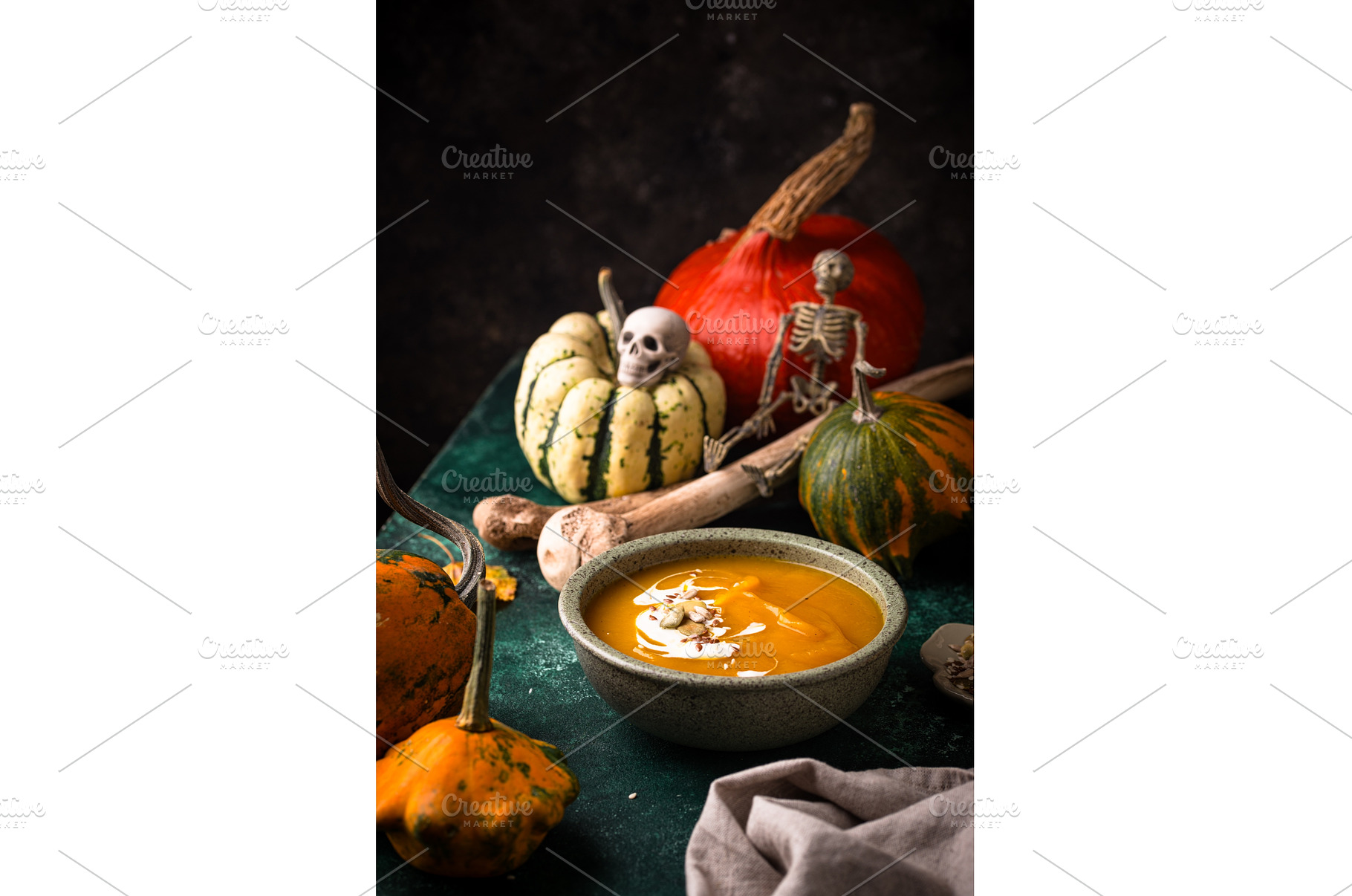 Vegetarian autumn pumpkin cream soup, a Food & Drink Photo by Yulia Furman