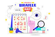 10 World Braille Day Illustration, a Person Illustration by denayunebgt (Thumbnail 4 of 4)