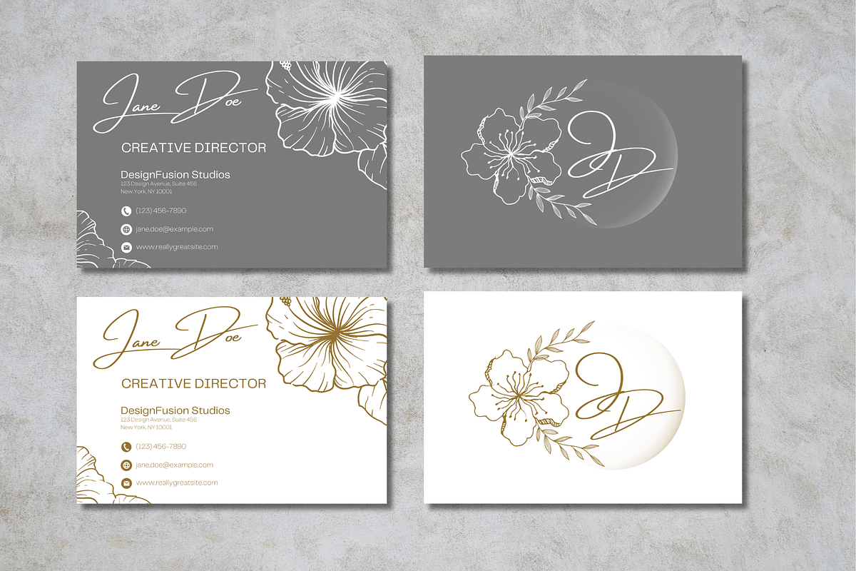Aesthetic Business Card Template, a Business Card Template by WynterLife Studio (Photo 1 of 6)