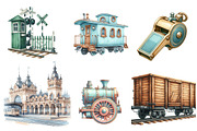 Train clipart, an Illustration by CreationArt (Thumbnail 3 of 5)