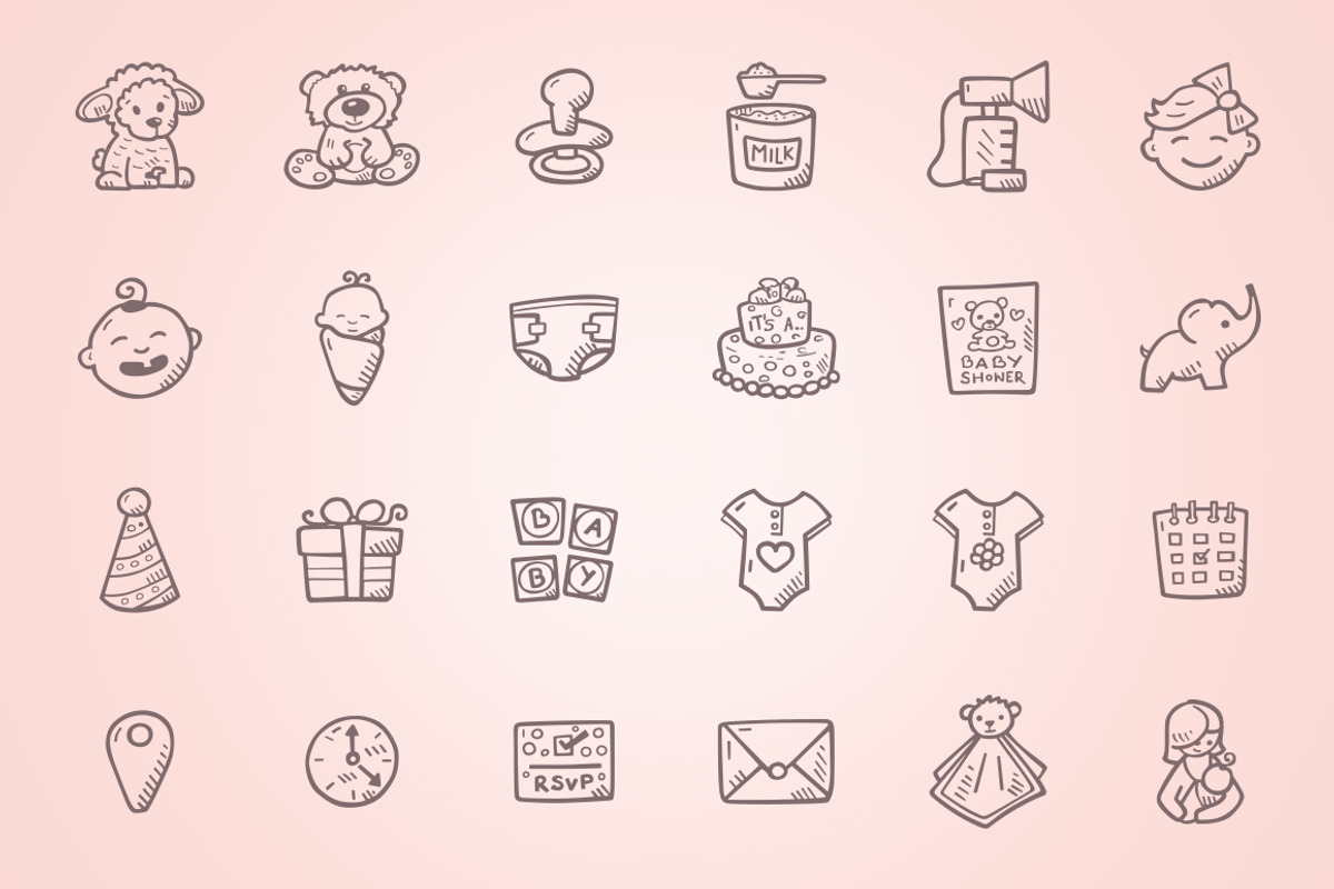 Baby Shower - Hand Drawn Icons, an Icon by Good Stuff No Nonsense (Photo 6 of 7)