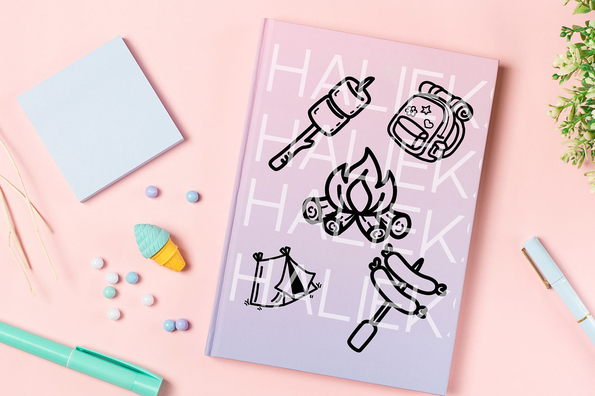 Camping Girly SVG Bundle, an Object Illustration by HalieKStudio (Photo 8 of 10)