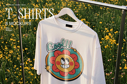 8 White T-Shirt Mockup Bundle, a Shirt Mockup by Goodies.Buro