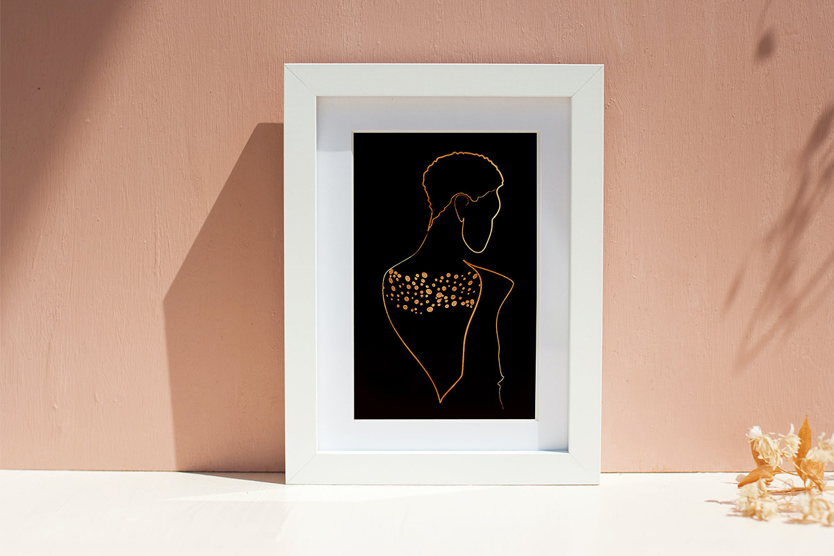 LINE ART COLLECTION BLACK FEMALE, a Healthcare Illustration by ArtOLB (Photo 2 of 10)