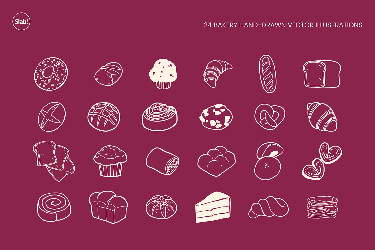 Bakery Hand Drawn Illustration, an Object Graphic by SLAB! Design (Photo 2 of 4)