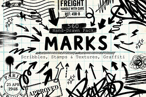 Hand-Drawn Doodles & Graphic Marks, an Object Graphic by DreamoraArt