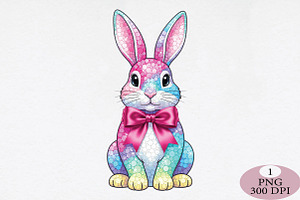 Sparkly Dazzle Bunny Coquette PNG, an Illustration by Daily.Designs