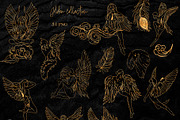 CELESTIAL ANGELS.LINE ART COLLECTION, an Animal Illustration by ArtOLB (Thumbnail 3 of 12)