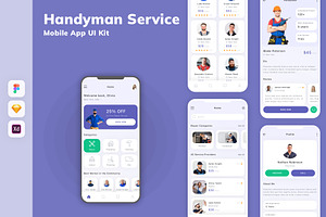 Handyman Service Mobile App UI Kit