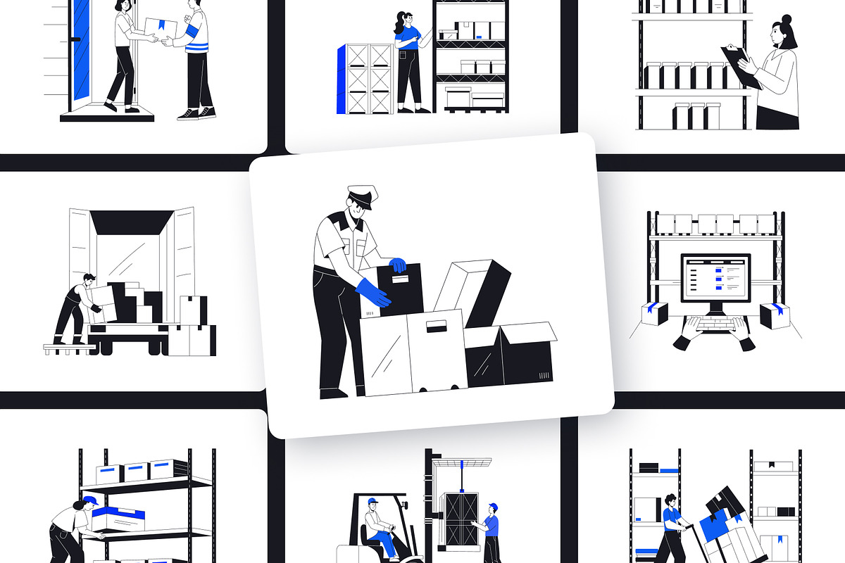 Logistic Shipping Illustration Art, a Solid Icon by Vectors Market (Photo 6 of 9)