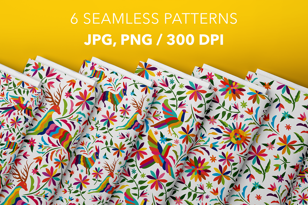 Mexican Otomi Seamless Pattern Set, a Pattern Graphic by Akbaly (Photo 2 of 6)