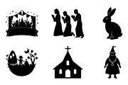 Holiday, Celebration Silhouette Pack, an Illustration by Creative_View (Thumbnail 3 of 4)