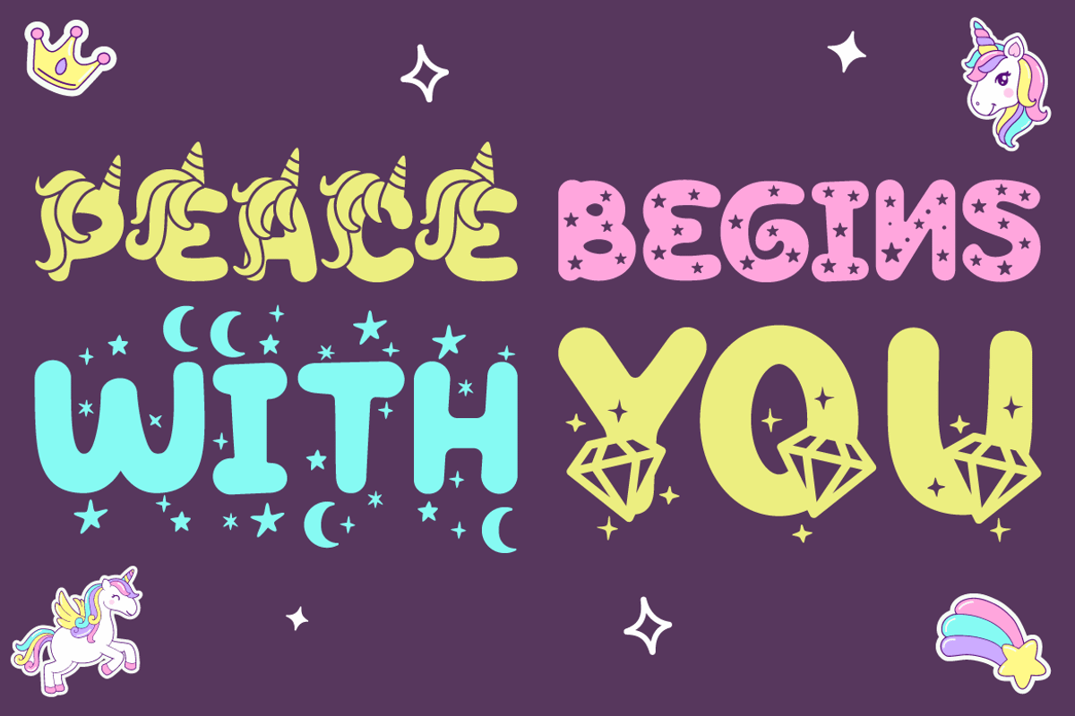 Peppy Pegasus -  Quirky Unicorn Font, a Font by PutraCetol Studio (Photo 4 of 10)