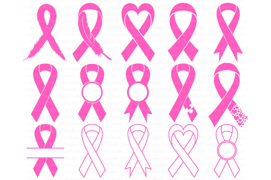 Awareness Ribbon SVG, Ribbon Cancer, an Illustration by Doodle Cloud Studio