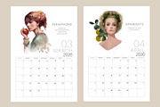 2026 Printable Calendar Goddesses, a Decorative Illustration by La Inspiratriz (Thumbnail 2 of 8)