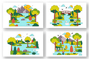 10 River Landscape Illustration, an Object Illustration by denayunebgt (Thumbnail 4 of 4)