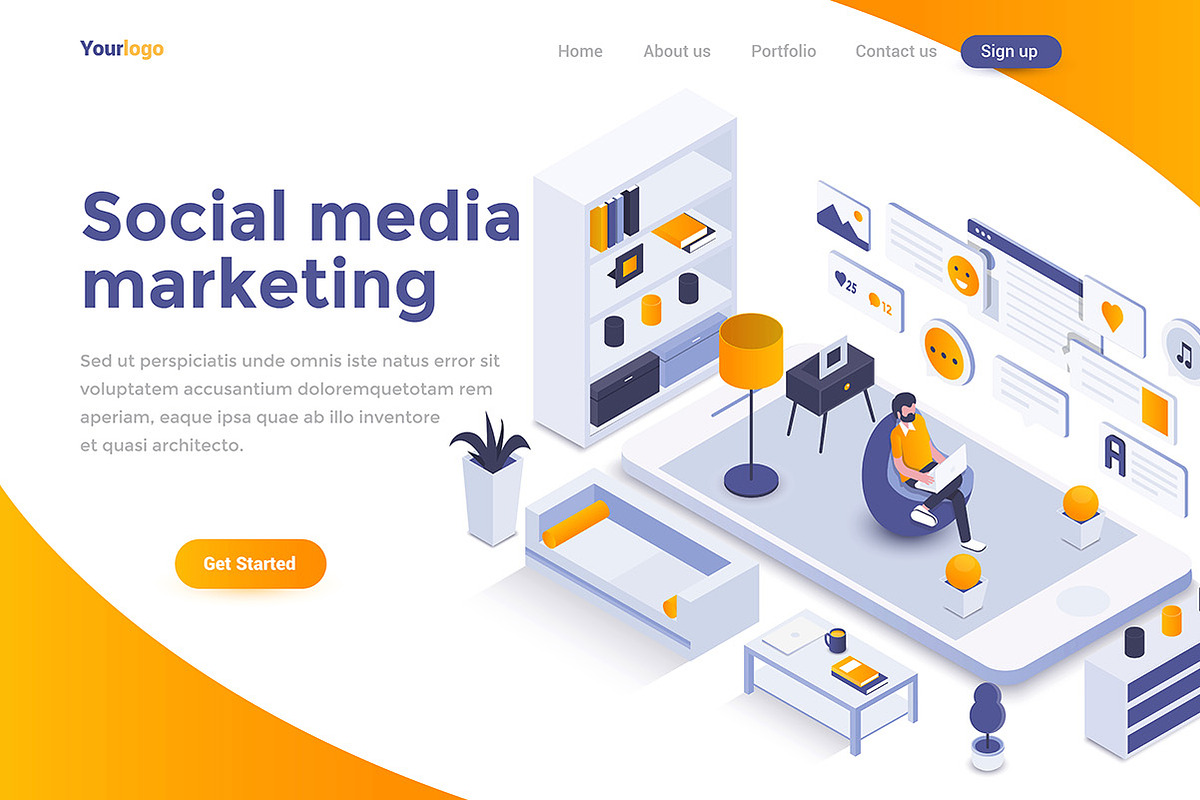 Modern flat design isometric graphic, a Templates & Theme by Creative Graphics (Photo 9 of 12)