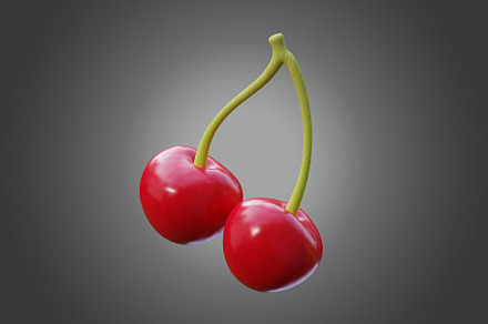 3D Stylized Cherries