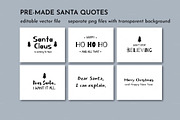 Black Santa Claus Clipart Bundle, a Decorative Illustration by AvaAva (Thumbnail 6 of 8)