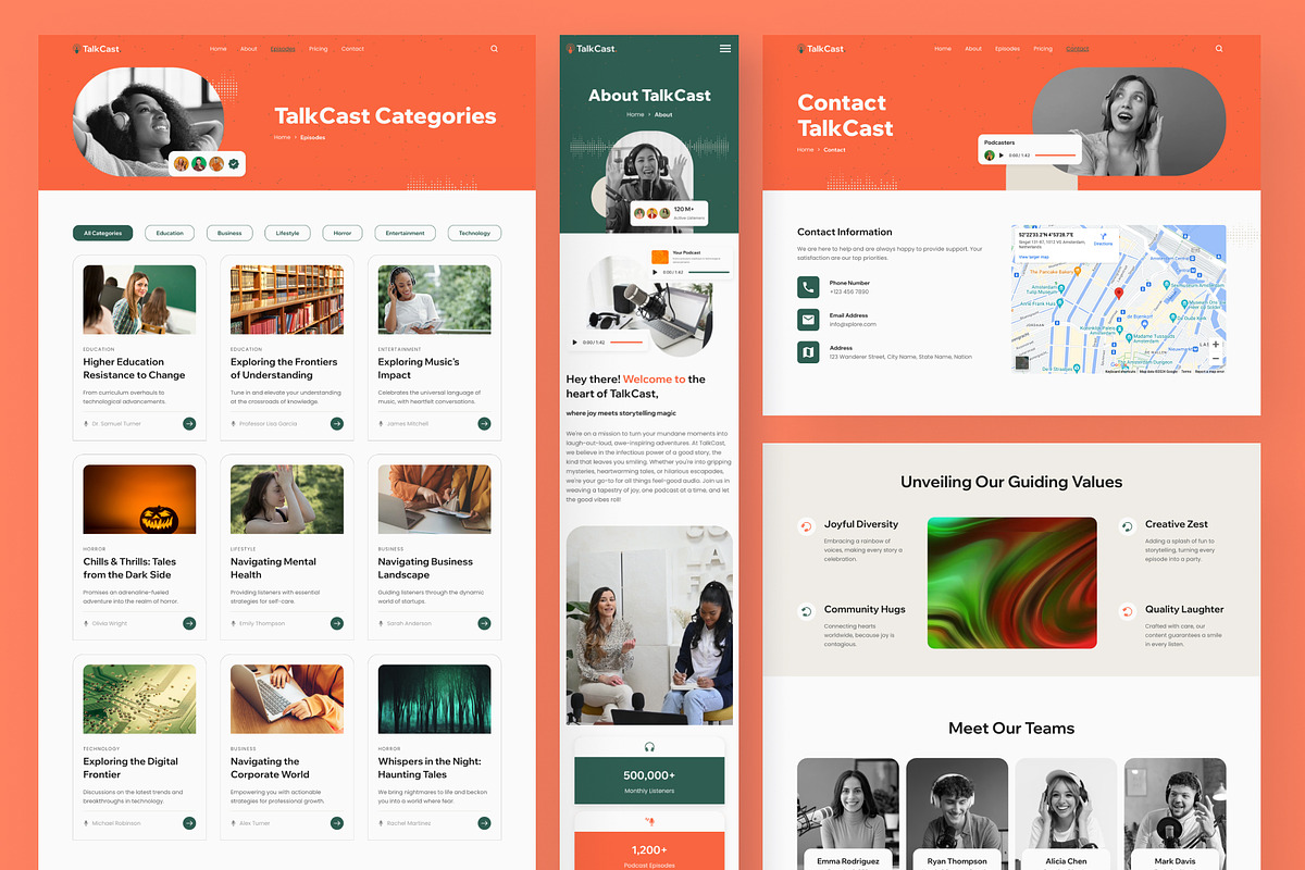 TalkCast - Podcast Website Framer, a Websites & App Template by peterdraw (Photo 3 of 5)