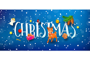 Christmas 3d banner with deer, a Decorative Illustration by Vector Tradition (Thumbnail 2 of 3)
