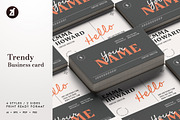 Trendy - Business card template, a Business Card Template by Chanut is industries (Thumbnail 1 of 3)