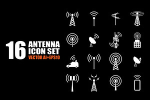 Antenna icon set