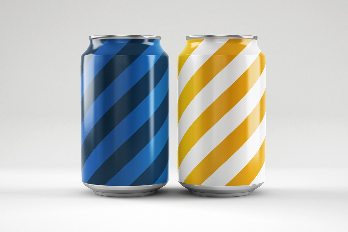 Soda Can Mockup Set, a Packaging Mockup by Deeplab (Photo 4 of 17)